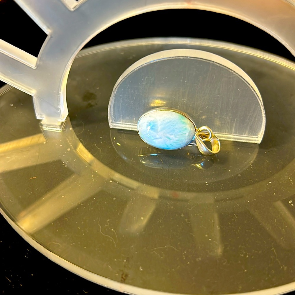 Sterling Silver Larimar Pendant
